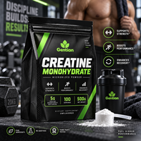 Créatine monohydrate en poudre, créatine micronisée en poudre, complément nutritionnel sportif pour la force et les performances, OEM, étiquette privée