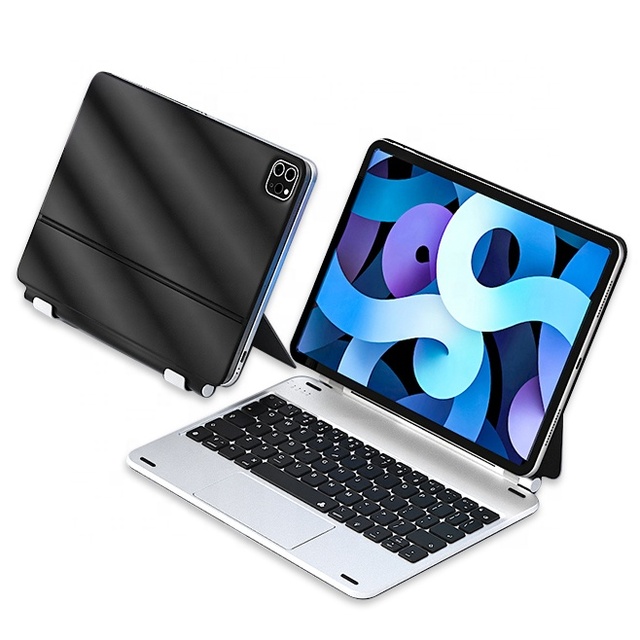 2024 New Silent Smart Wireless Metal Magic Keyboard Case Mute Backlit Aluminum TouchPad Magnetic for iPad Pro 11 for iPad Air 11
