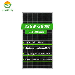 Jingsun 335-<span class=keywords><strong>360W</strong></span> Panneaux solaires Panneau photovoltaïque en verre unique de type N pour système d'énergie solaire - Product Image 1