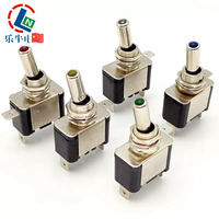 Interrupteur à bascule 12 Volts en métal, 20 ampères, Mini interrupteur avec couvercle en plastique étanche, éclairage Led, interrupteur à bascule à 3 broches