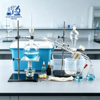Kit d'Appareils de Distillation en Verre pour Huiles Essentielles, Ensemble de Verres de Laboratoire pour Étudiants avec Accessoires Complets