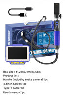 Endoscope industriel Dearsee 6,4 mm HD 1080P, boroscope articulé de 4,3 pouces, caméra étanche IP67