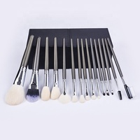 Dongshen ensembles de pinceaux de maquillage de luxe marque privée cheveux de chèvre blush contour ensemble de pinceaux de maquillage de haute qualité