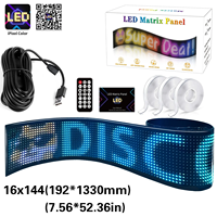 Panneau LED de grande taille, écran flexible, panneau matriciel LED programmable DIY, panneau LED d'animation, panneau LED multilingue, lumière LED pour voiture, camion, œil de démon