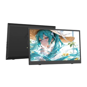 Moniteur portable 18,5 pouces IPS FHD 1080P 16:9 rétroéclairé par LED, temps de réponse de 5 ms, <span class=keywords><strong>double</strong></span> moniteur, 60 Hz, interface USB-C, haut-parleur intégré, pour le jeu - Product Image 1