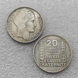 Pièces <span class=keywords><strong>de</strong></span> monnaie commémoratives <span class=keywords><strong>de</strong></span> style antique <span class=keywords><strong>de</strong></span> 20 francs <span class=keywords><strong>de</strong></span> France <span class=keywords><strong>de</strong></span> 1932, 1936, 1939, cadeaux, décoration <span class=keywords><strong>de</strong></span> la maison - Product Image 1