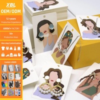 Cartes de présentation personnalisées abordables pour boucles d'oreilles et colliers, étiquettes de bijoux imprimables personnalisées, cartes porte-boucles d'oreilles