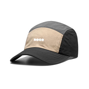 Sombrero de acampada unisex logotipo personalizado verano Casual clásico Hip Hop hombres sombreros secado rápido ala curva 5 paneles campamento gorra ajustada papá sombrero - Product Image 4