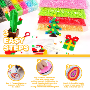 Perline Fusibili da 5mm, Perler Beads, Materiali per Arti <span class=keywords><strong>e</strong></span> <span class=keywords><strong>Mestieri</strong></span> per Casa <span class=keywords><strong>e</strong></span> Scuola, Decorazioni Artistiche per la Stanza, Regali di Natale per Ragazze <span class=keywords><strong>e</strong></span> Ragazzi - Product Image 3