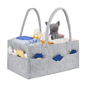 Panier de rangement en feutre de qualité supérieure <span class=keywords><strong>pour</strong></span> bouteilles de vin, sac fourre-tout décoratif en feutre <span class=keywords><strong>pour</strong></span> pique-nique, matériau doux et durable, porte-cadeau <span class=keywords><strong>pour</strong></span> les fêtes - Product Image 1