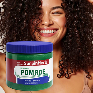 Pomada de Bergamota Orgánica, Vegana, Cruelty-Free, Sin Parabenos, Unisex, para Peinar el Cabello, Protección Contra el Calor, Hipoalergénica, Fijación Fuerte, Rizos Definidos - Product Image 1