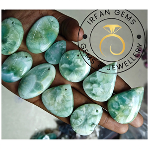 Magnifiques cristaux de gemmes d'hémimorphite verte en vrac, pierres plates, cabochons d'hémimorphite, lot en gros, meilleur prix, pierre semi-précieuse - Product Image 2