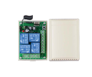 Smart Meerdere Dc 12V 24V 10A 315/433 Mhz 4CH 4 Ch Draadloze Relais Rf Afstandsbediening Schakelaar Ontvanger + 4 Button Zender - Product Image 5
