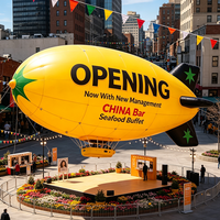Zeppelin gonflable géant personnalisé en PVC Oxford de 3 m pour publicité extérieure et événements