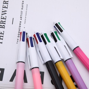 Stylos à bille créatifs <span class=keywords><strong>quatre</strong></span> <span class=keywords><strong>couleurs</strong></span> à bouton-poussoir en gros, logo <span class=keywords><strong>personnalisé</strong></span>, <span class=keywords><strong>stylo</strong></span> multicolore, <span class=keywords><strong>stylo</strong></span> publicitaire signé, cadeau promotionnel - Product Image 5