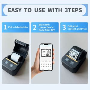 เครื่องพิมพ์ฉลากความร้อนแบบพกพา ความละเอียด 203DPI ความเร็ว 40 มม./วินาที แบตเตอรี่ 2000mAh รองรับ SDK สำหรับการพิมพ์ผ่าน USB มีสินค้าในสต็อก - Product Image 4