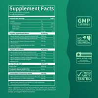 Poudre d'électrolytes verte pour adultes, marque privée OEM, SUPER GREENS, compléments alimentaires à base de plantes, apportant de l'énergie, 20g, vente directe