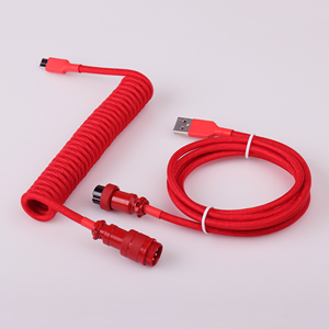 <span class=keywords><strong>Cavo</strong></span> USB C a Spirale per <span class=keywords><strong>Tastiera</strong></span>, <span class=keywords><strong>Cavo</strong></span> USB Tipo C Personalizzato con Connettore Aviator GX16, <span class=keywords><strong>Cavo</strong></span> USB Tipo C a Doppia Guaina per <span class=keywords><strong>Tastiera</strong></span> Meccanica - Product Image 5