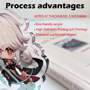 พวงกุญแจอะคริลิคใสลายการ์ตูนอนิเมะแบบกำหนดเอง ราคาโรงงาน พร้อมโลโก้ตามสั่ง - Product Image 6