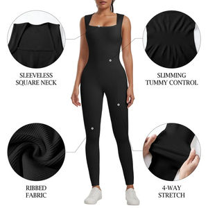 Femmes Yoga Gym Survêtement Combinaison Sans Couture Sportswear Costume Gym Push Ups Fitness Taille Haute Serré Workout Body - Product Image 5