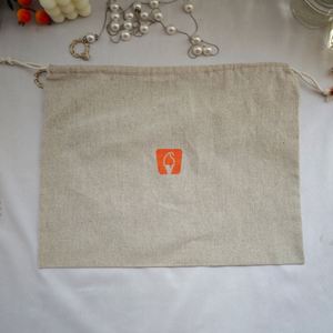 Sac à poussière en coton et jute écologique, pochette à cordon en jute pour femmes, pour le rangement des bijoux, organisateur portable, sac cadeau réutilisable - Product Image 4