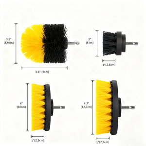 Juego de Tres Cepillos de Limpieza para Taladro, de Diferentes Tamaños, Duraderos y Más Vendidos, con Rotación <span class=keywords><strong>El</strong></span>éctrica para Fregar - Product Image 1