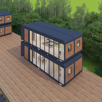 Casa de Vacaciones, Casa Móvil, Villa Prefabricada de Acero Ligero, Impermeable, Ecológica, de Construcción Rápida, Alquiler Vacacional, Casa de Huéspedes Panorámica
