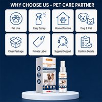 Zourunan Spray Apaisant pour Animaux de Compagnie, Aide au Dressage du Comportement Canin et Félin, 60ml, Brume Apaisante Anti-Œstrus, OEM