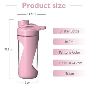 28oz BPA İçermeyen Protein, Şeffaf Pencereli Sızdırmaz Tasarım, Protein Shake'leri, Smoothie'ler ve Seyahat İçin Çevre Dostu Plastik - Product Image 2