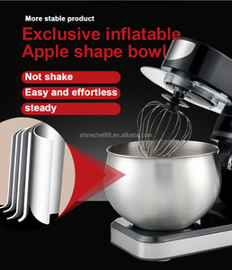 SOHEF <span class=keywords><strong>Impastatrice</strong></span> Professionale Automatica in Acciaio Inox 1300W, 6 Velocità, 5L, per Impastare Torte e Pane - Product Image 3