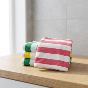 Toalla de Playa Personalizada de Algodón GOTS Ecológica para Todas las Estaciones, de Secado Rápido, Absorbente, con Diseño de Rizo, OEM, ODM, Marca Privada, Venta al Por Mayor - Product Image 1