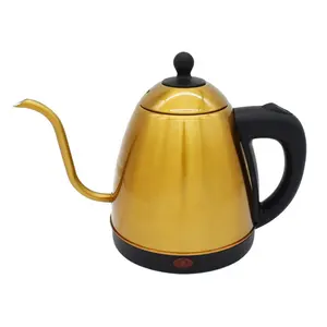 Elegant Colorful Swan-neck Stainless Steel 0.8L Coffee Electric Kettle for Comfortable Life