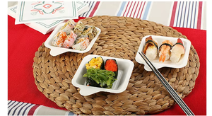 Vente en gros Assiette à gâteau canne à sucre Plateau à dessert en bagasse biodégradable <span class=keywords><strong>Miniware</strong></span> en pâte à papier - Product Image 6