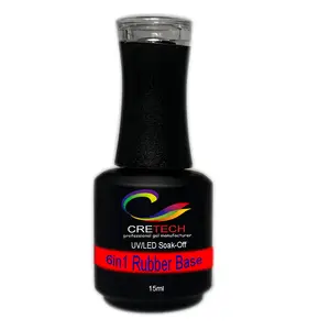 2021 nouvelle arrivée gel polonais 6in1 en caoutchouc base manteau longue durée sans chaleur l'extension des ongles gel gel bas ongle pointe colle