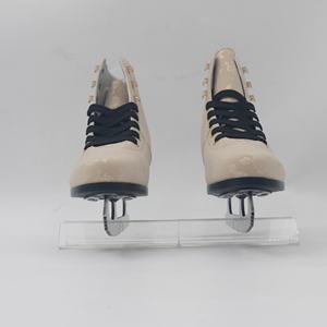 सुरुचिपूर्ण बेज उभरा प्रिंट बर्फ स्केट्स-महिलाओं के फैशन आकृति थर्मल अस्तर के साथ महिलाओं का फैशन आंकड़ा स्केट्स - Product Image 2