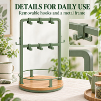 Support à tasses vert sauge et tons bois, kit de vente Alibaba