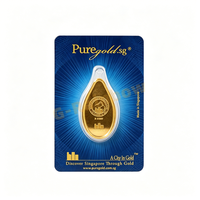 Boîtier blister en plastique pour lingot d'or goutte d'eau, moulé sur mesure, forme personnalisée, 2,5g, impression couleur unique