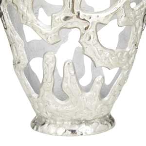 Elegante florero de aluminio plateado ligero y resistente para la decoración de eventos del hogar de la Oficina moderno para ajustes contemporáneos tradicionales - Product Image 2