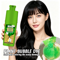 Tinte Capilar en Espuma Natural a Base de Plantas VOJO OEM 500 ml Negro Marrón Tinte Capilar de Acción Rápida Champú con Certificación MSDS para Uso Doméstico y en Salón