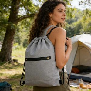 New Fashion Personalized Promo Polyester Multifunctional Waterproof <b>Drawstring</b> <b>Backpack</b> Fitness Sports Travel Custom Logo - Product Image 4