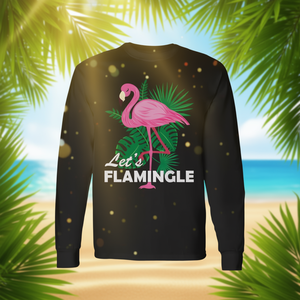 Camiseta de manga larga con estampado de flamencos rosas, regalo de cumpleaños - Product Image 3