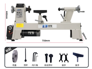 <span class=keywords><strong>Torno</strong></span> de <span class=keywords><strong>Madera</strong></span> Digital CNC Multifuncional en <span class=keywords><strong>Miniatura</strong></span> <span class=keywords><strong>para</strong></span> el Hogar con Diámetro de Giro de 305 mm y 1 Año de Garantía en el Motor - Product Image 3