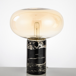 Lampe de table en pierre naturelle blanche nordique, lampe LED sans fil rechargeable de luxe moderne en marbre, décoration intérieure, hôtel - Product Image 5