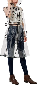 <span class=keywords><strong>Tik</strong></span> <span class=keywords><strong>Tok</strong></span> <span class=keywords><strong>EVA</strong></span> mode imperméable Transparent Long manteau de pluie Poncho imperméable femmes adulte imperméable avec ceinture - Product Image 2
