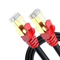 KECHENG KC-24-100 Kabel Patch Ethernet Cat7/Cat8 Kecepatan Tinggi RJ45 Kabel Jaringan Router Modem Gaming SFTP Berpelindung Tembaga Murni