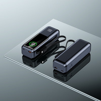 Nouvelle batterie externe 100W PD à charge super rapide 20000mAh avec écran LED, câble Type-C intégré, chargeur portable pour ordinateur portable et téléphone portable