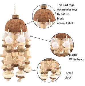 <strong>Wholesale</strong> New Style Bird Large <strong>Parrot</strong> <strong>Toys</strong> Natural Wooden Blocks Bird Chewing <strong>Toy</strong> Bite <strong>Toy</strong> Suits for Macaws <strong>Parrots</strong> - Product Image 6
