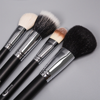 Ensemble de pinceaux de maquillage professionnels Dongmei en poils de chèvre, 16 pièces, manche en bois, pour les sourcils et le maquillage des yeux - Étiquette privée OEM personnalisée