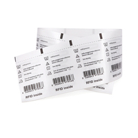 Étiquettes RFID UHF personnalisées en papier lavable pour vêtements, imprimées, étanches, 860-960 MHz
