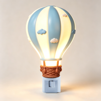 Veilleuse LED en forme de montgolfière, taille moyenne, rotative à 360°, lumière douce et chaude, décoration de chambre d'enfant, cadeau, vente en gros, OEM d'usine